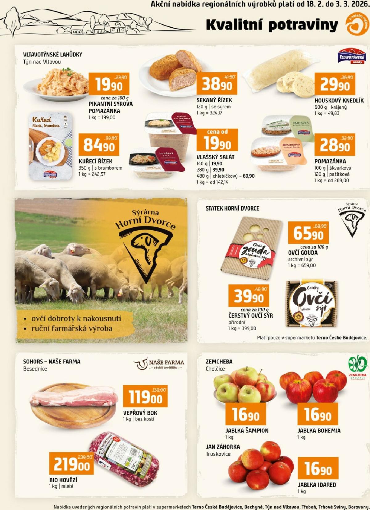 Terno - Kvalitní potraviny leták platný od středy 18.02.2026 do úterý 03.03.2026