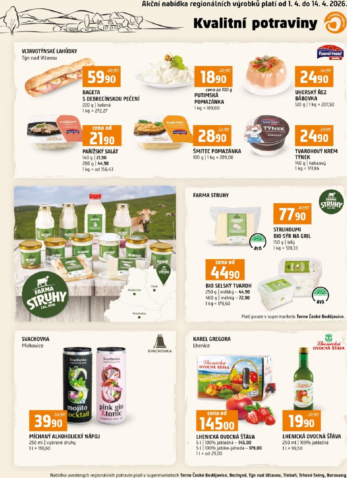 Terno - Kvalitní potraviny leták platný od středy 01.04.2026 do úterý 14.04.2026