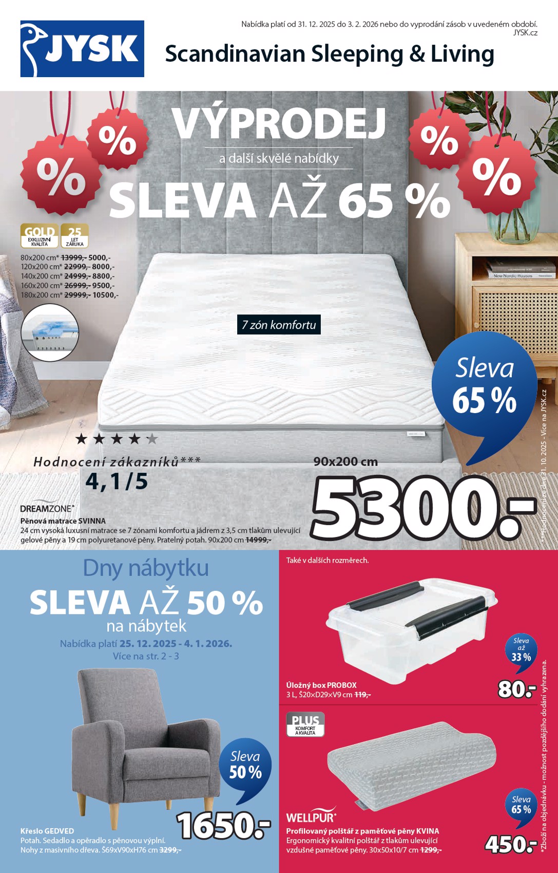 Aktuální leták JYSK od 31.12. do 03.02.