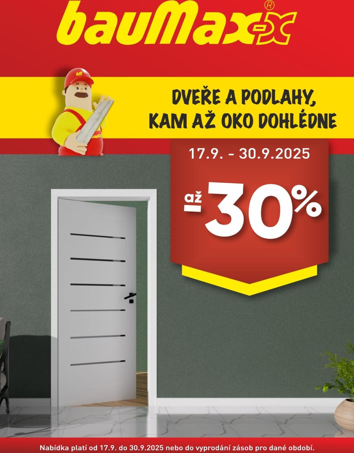 Leták Baumax - Dveře a podlahy od 17.09. do 30.09.
