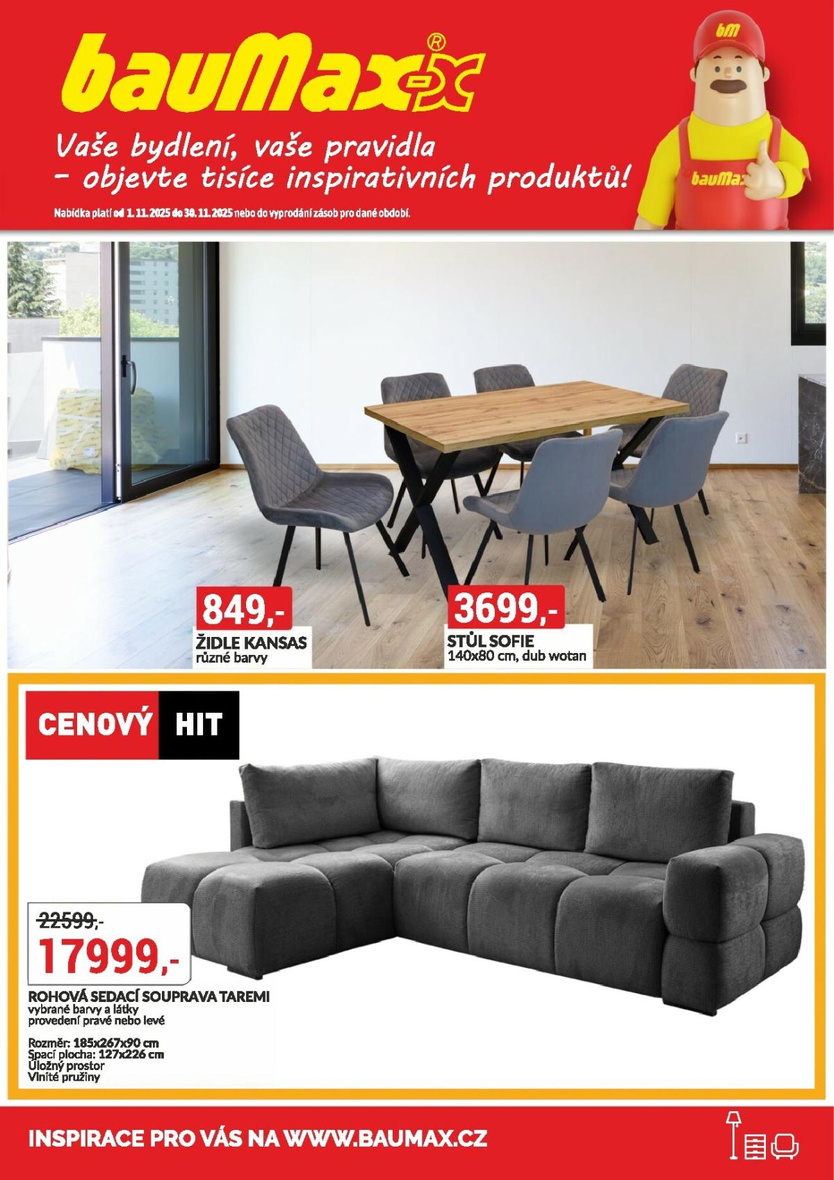 Aktuální leták Baumax - Vaše bydlení, vaše pravidla od 01.11. do 30.11.