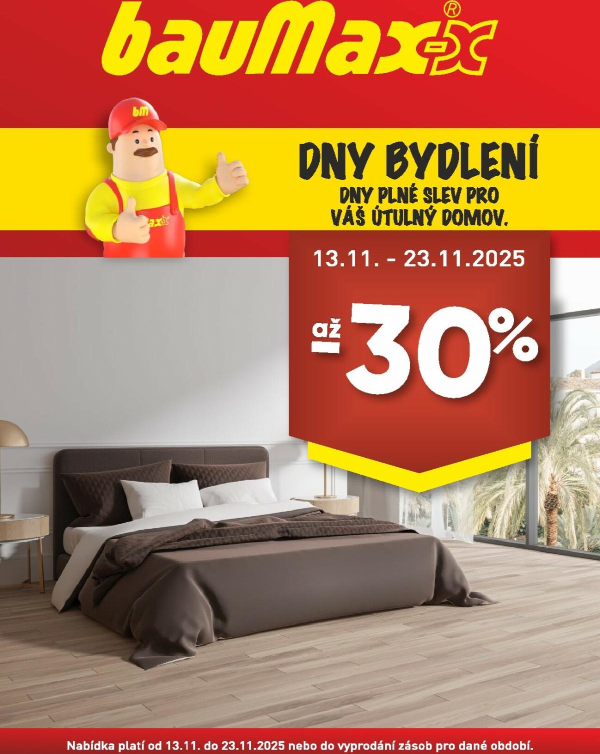 Aktuální leták Baumax - Dny bydlení od 13.11. do 23.11.