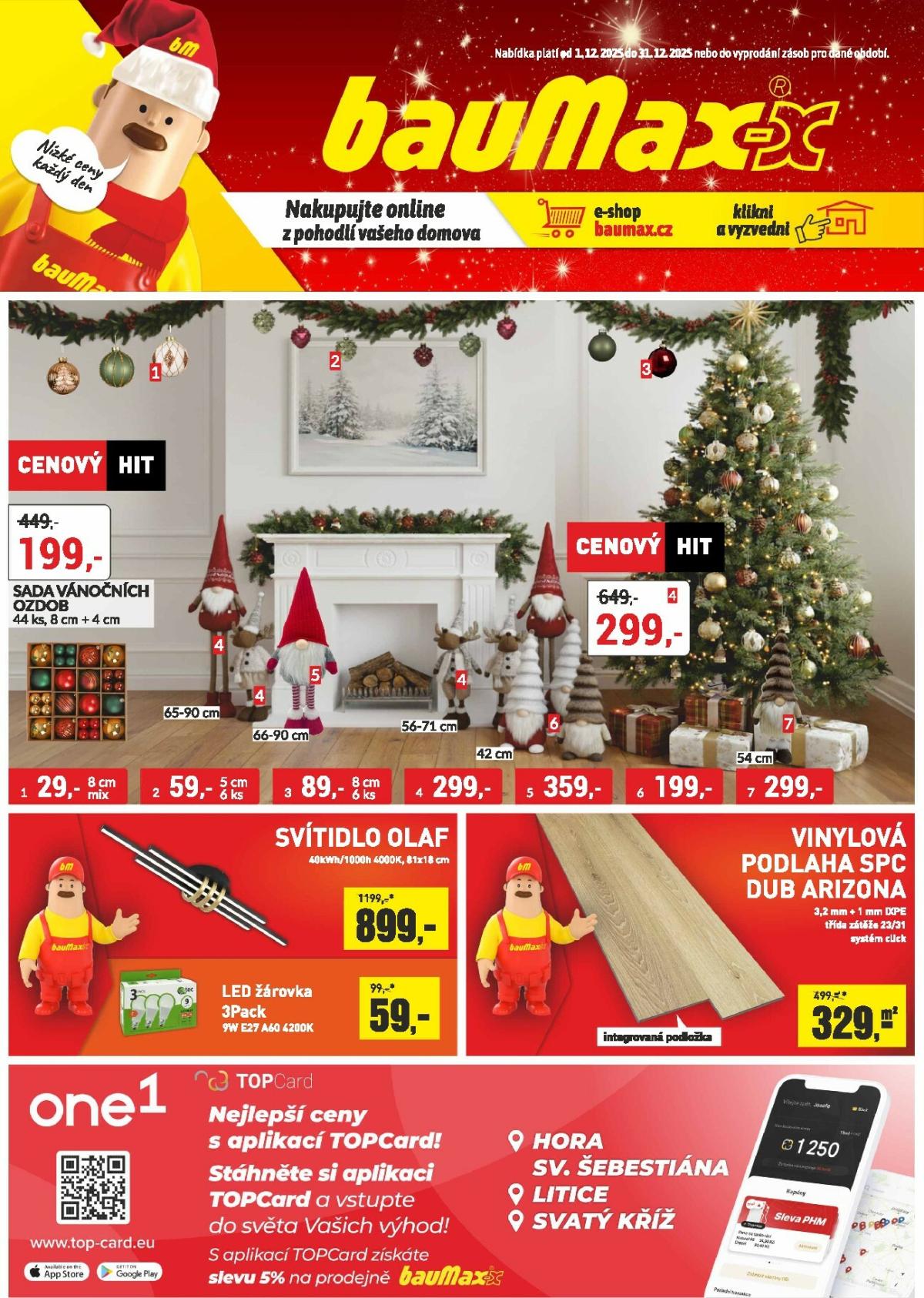 Aktuální leták Baumax - Cheb, Chomutov, Plzeň od 01.12. do 31.12.