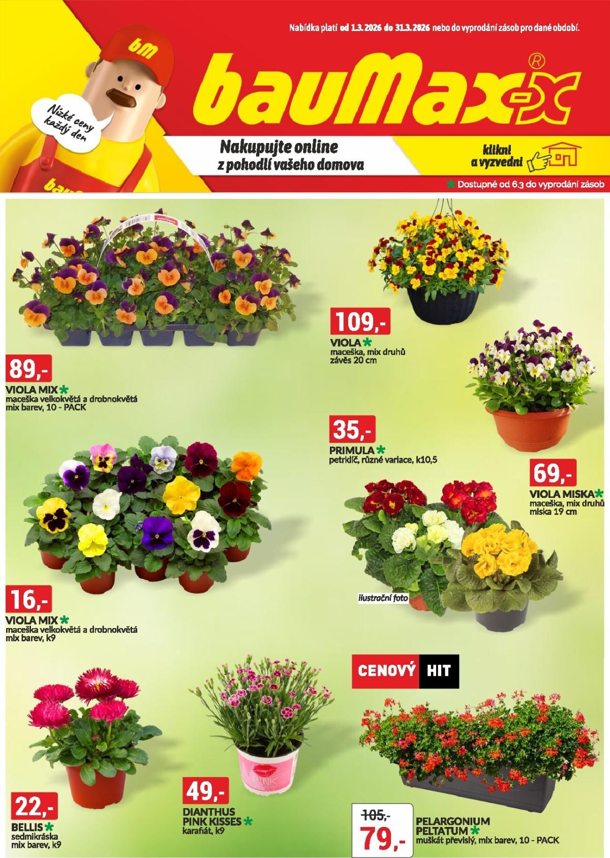 Baumax leták platný od neděle 01.03.2026 do úterý 31.03.2026