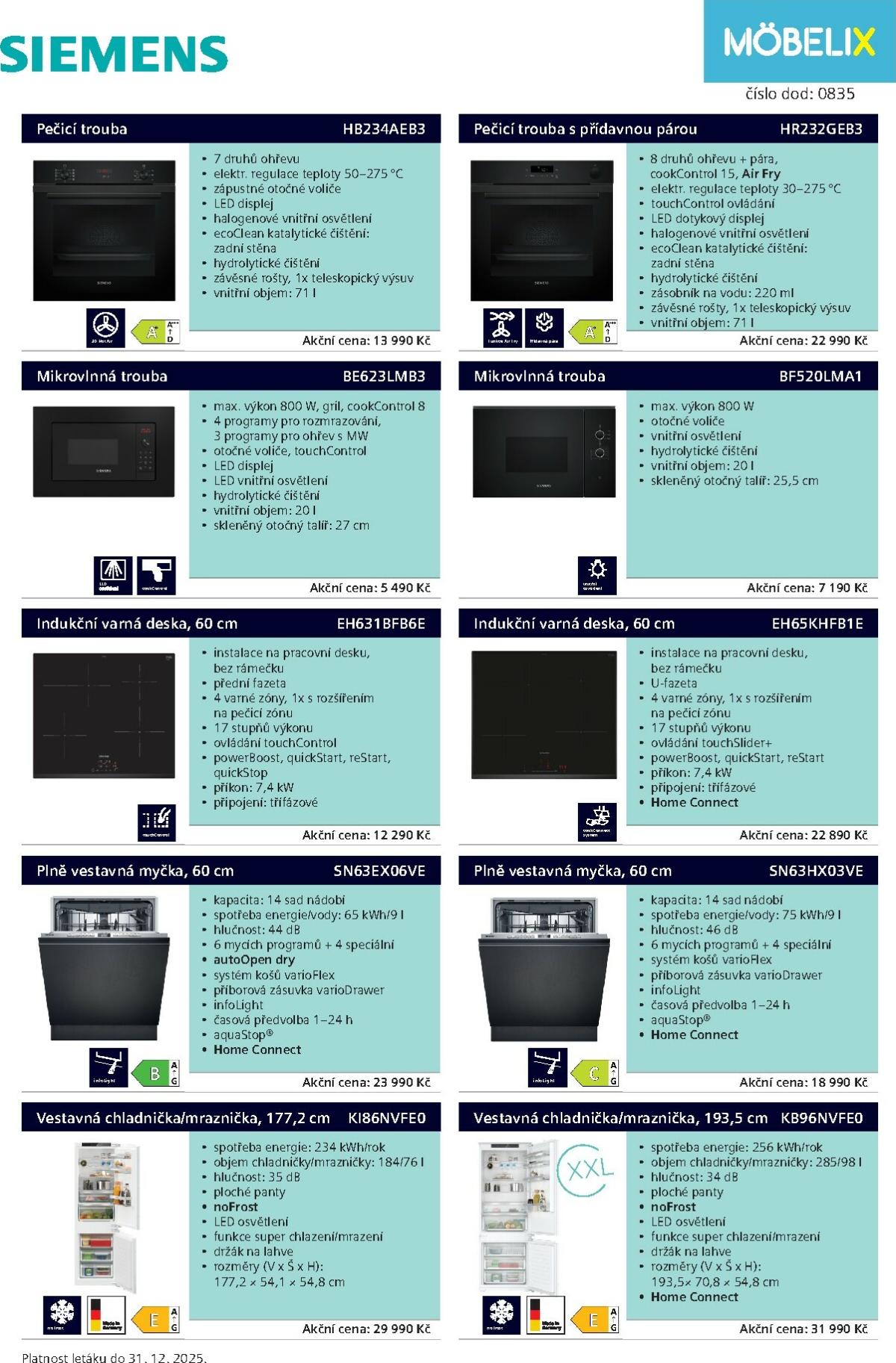 Aktuální leták Möbelix - SIEMENS od 01.12. do 31.12.