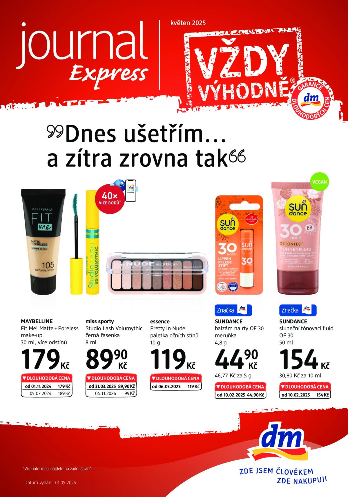 Leták dm drogerie markt - Journal od 01.05. do 31.05.