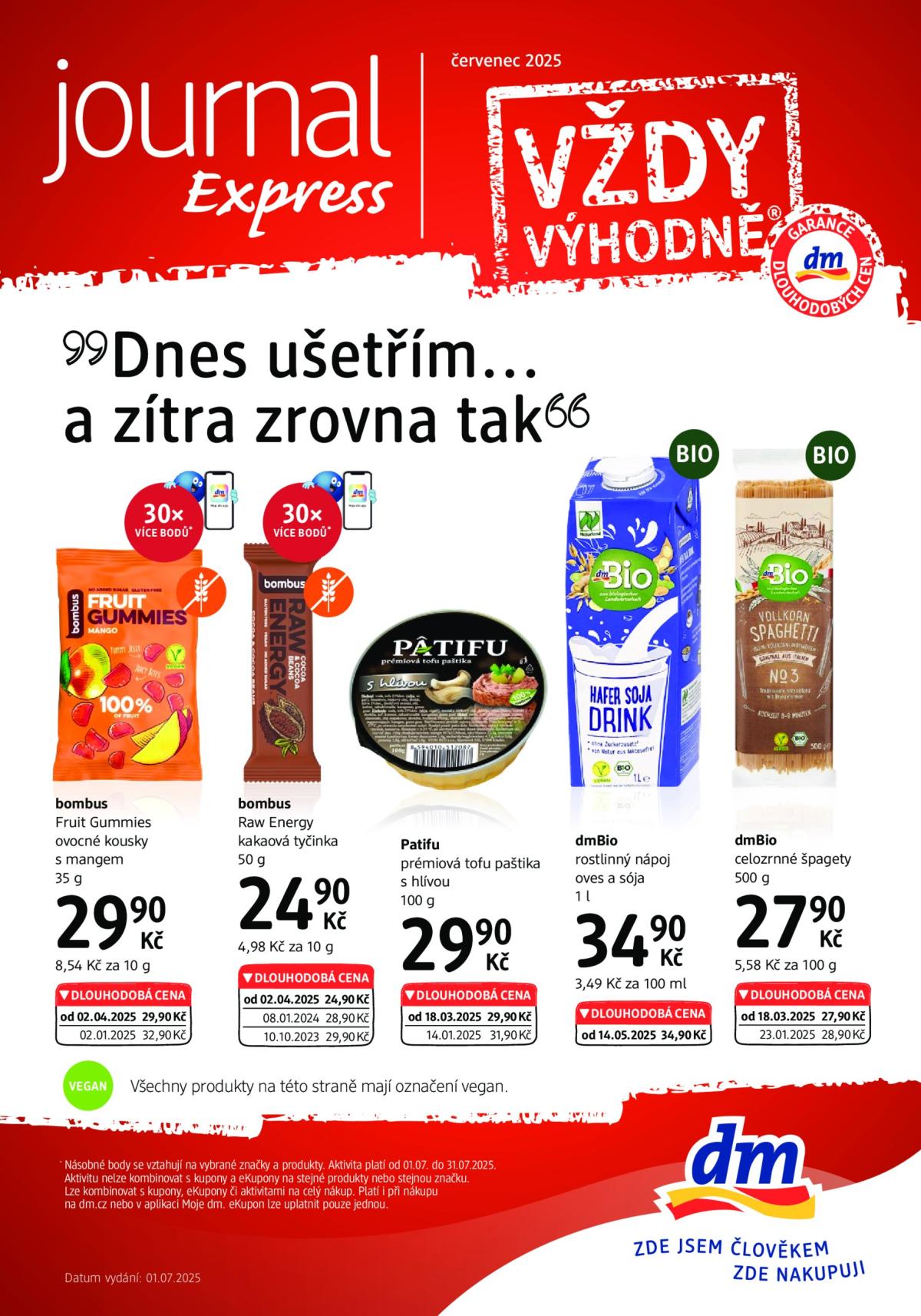 Leták dm drogerie - Journal express od 01.07. do 31.07.