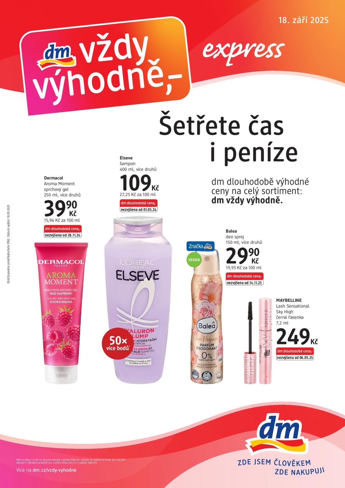 Leták dm drogerie - express od 18.09. do 30.09.