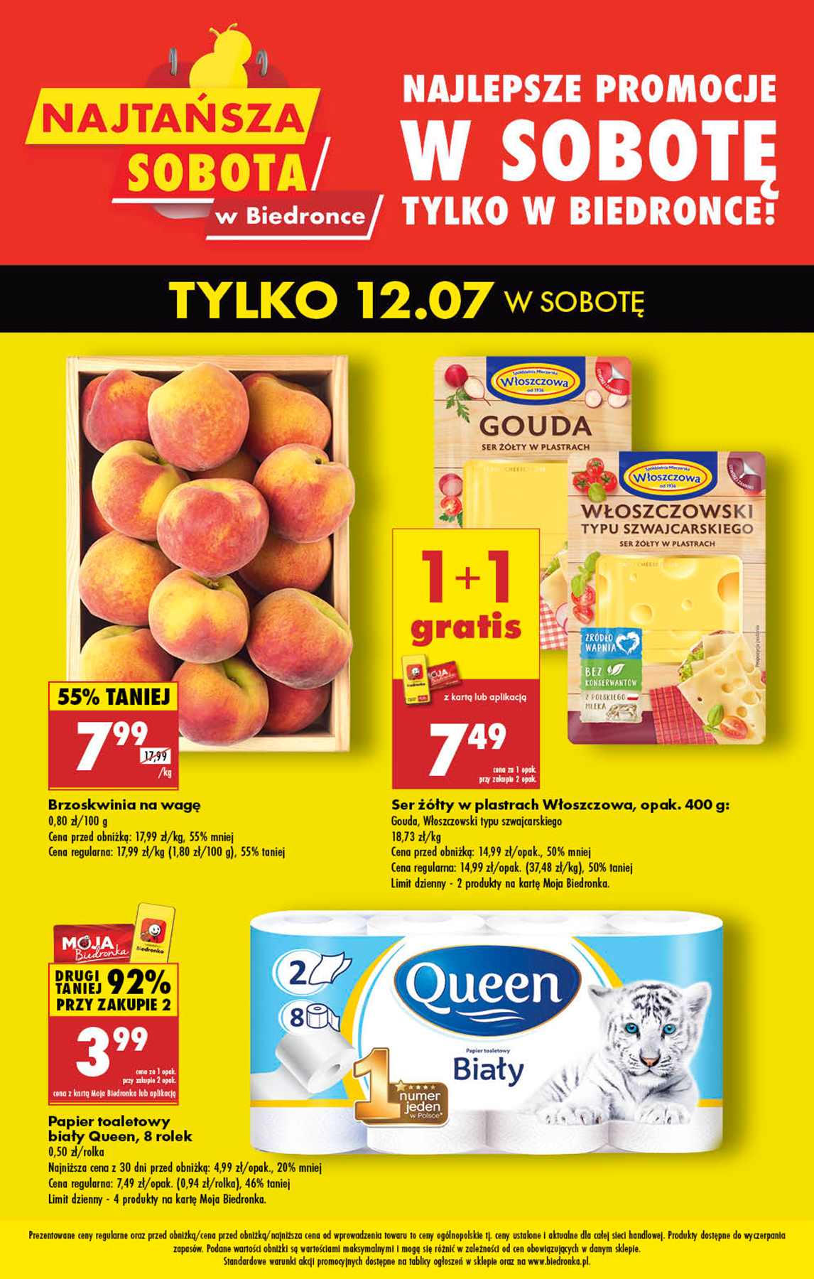 Leták Biedronka - Najtańsza sobota od 12.07. do 12.07.