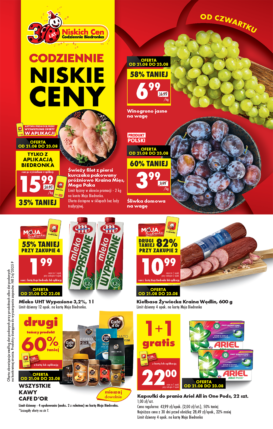 Leták Biedronka od 21.08. do 27.08.