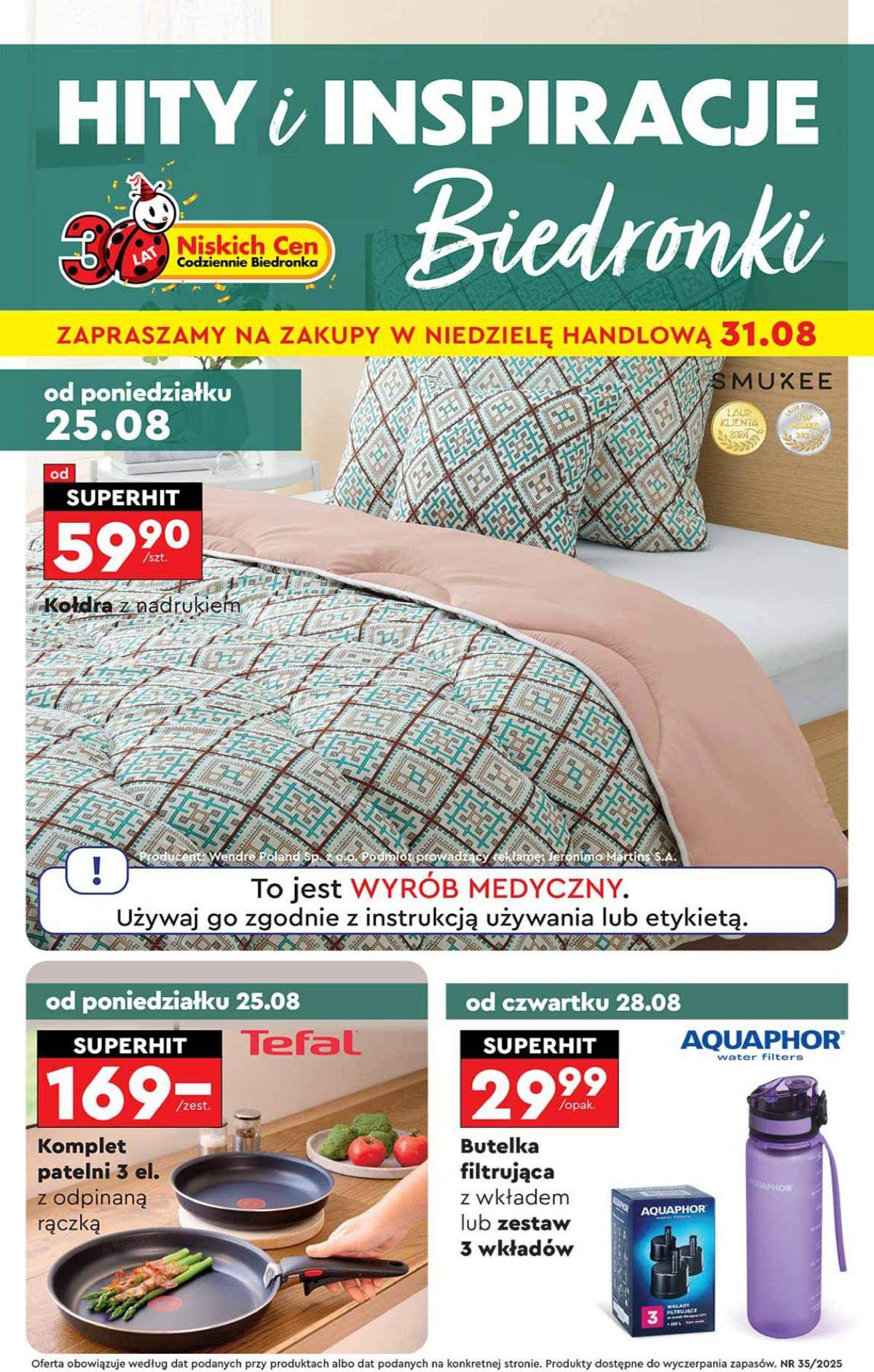 Leták Biedronka - Hity i inspiracje od 25.08. do 10.09.