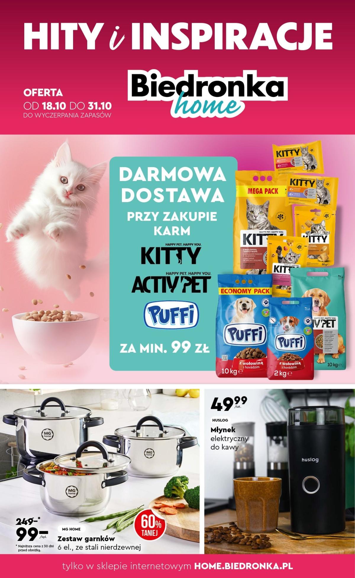 Aktuální leták Biedronka - Hity i inspiracje od 18.10. do 31.10.