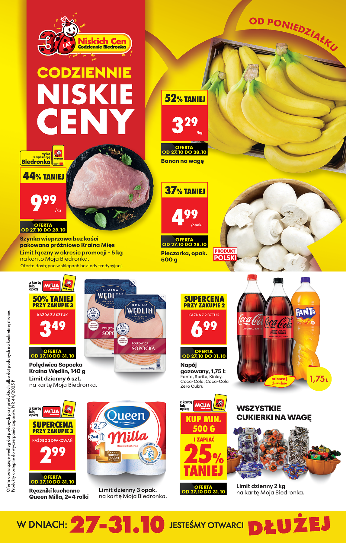 Aktuální leták Biedronka od 27.10. do 31.10.