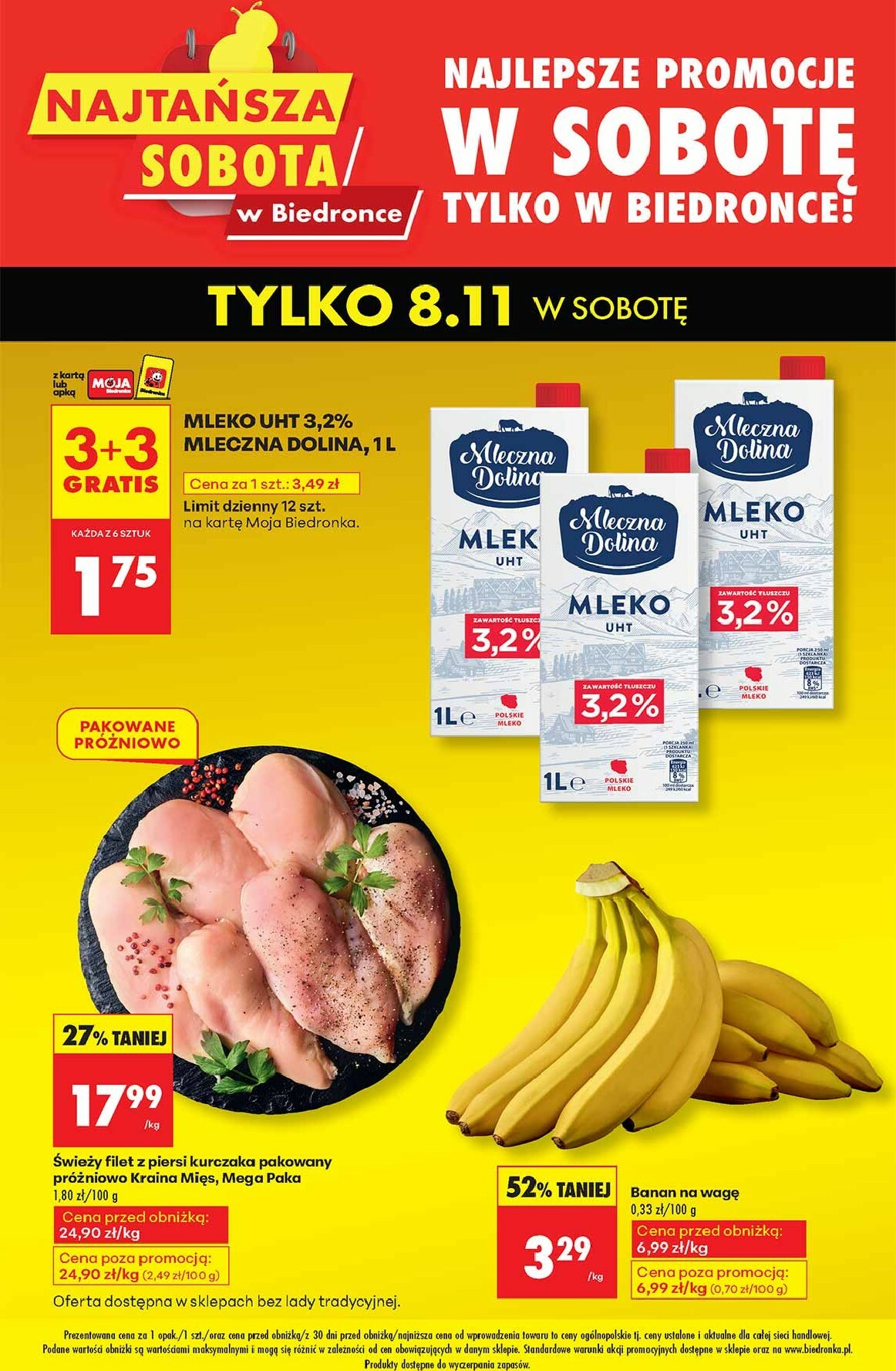 Aktuální leták Biedronka - Najtańsza sobota od 08.11. do 08.11.