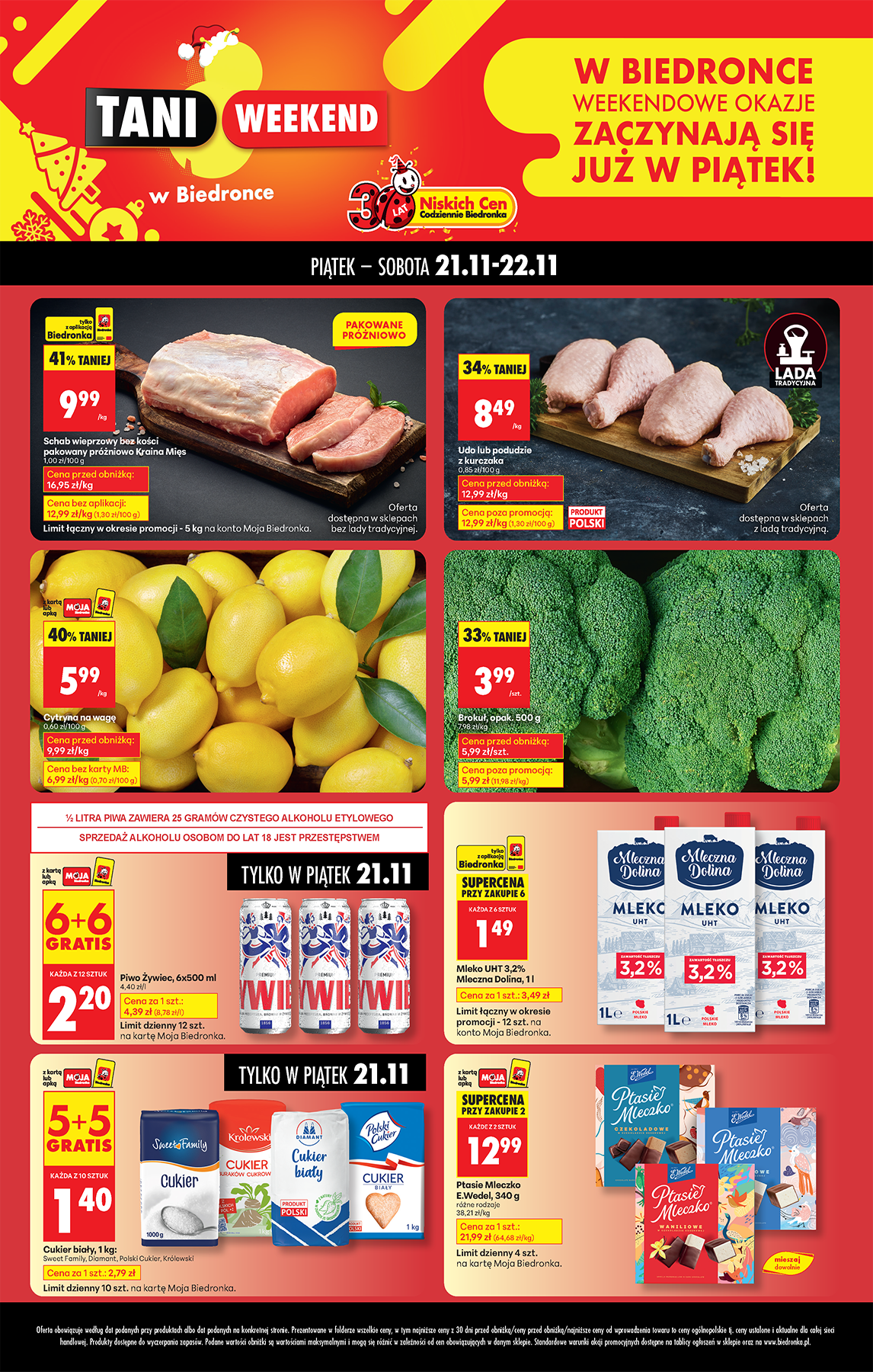 Aktuální leták Biedronka - Tani weekend od 21.11. do 22.11.