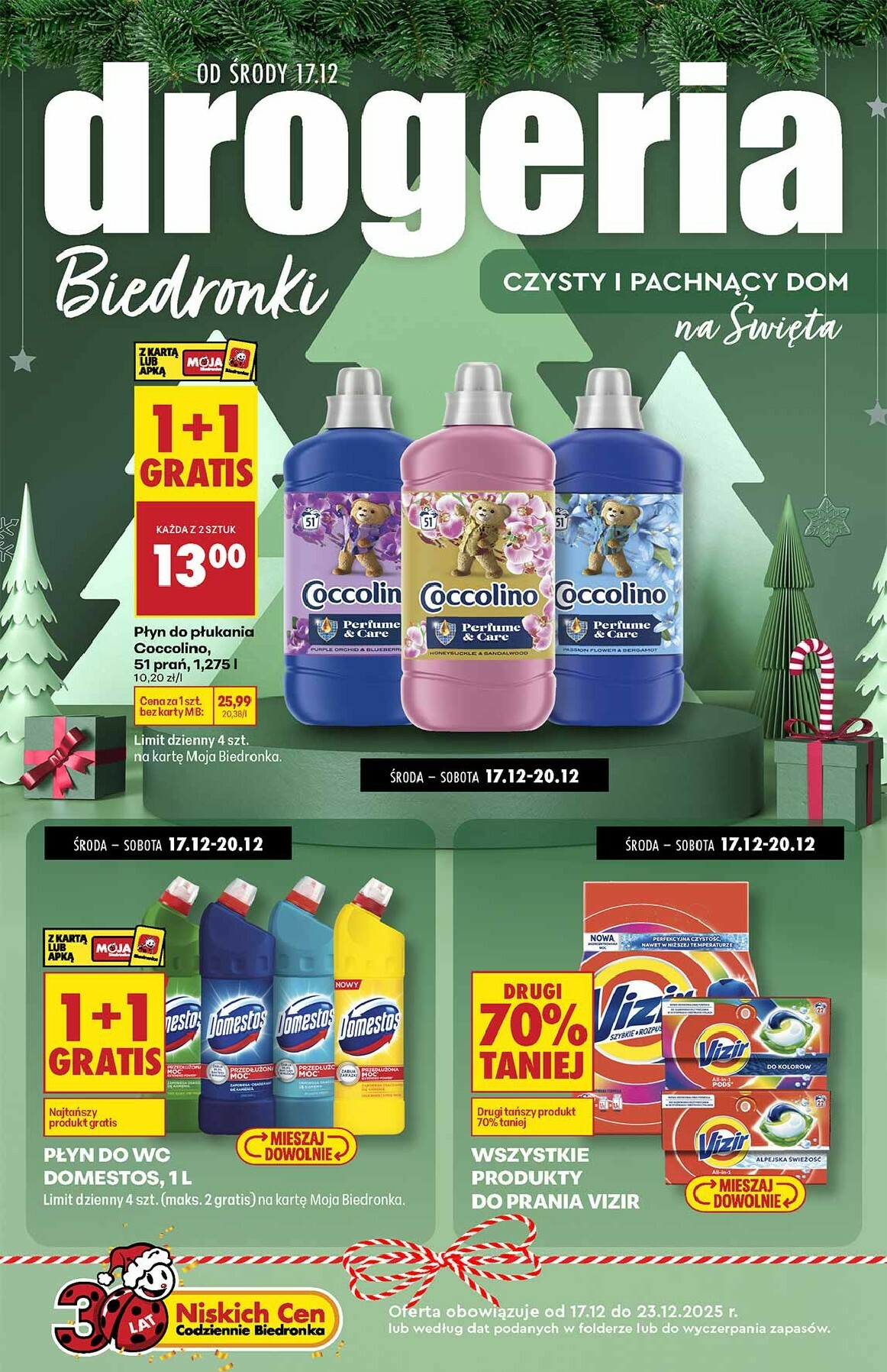 Aktuální leták Biedronka - Drogeria Cleaning od 17.12. do 20.12.