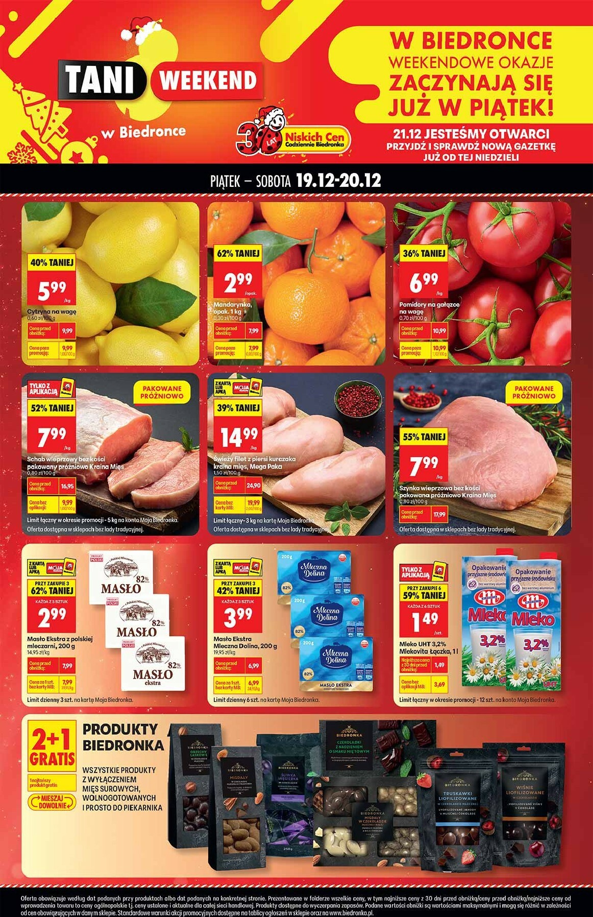 Aktuální leták Biedronka - Tani weekend od 19.12. do 20.12.