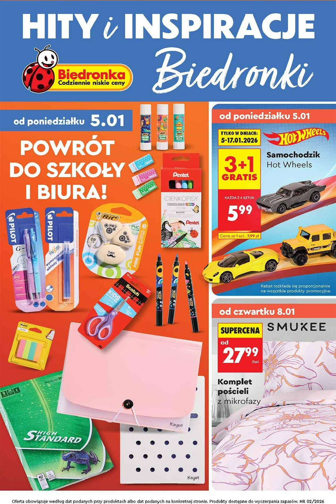 Aktuální leták Biedronka - Hity i inspiracje od 05.01. do 21.01.