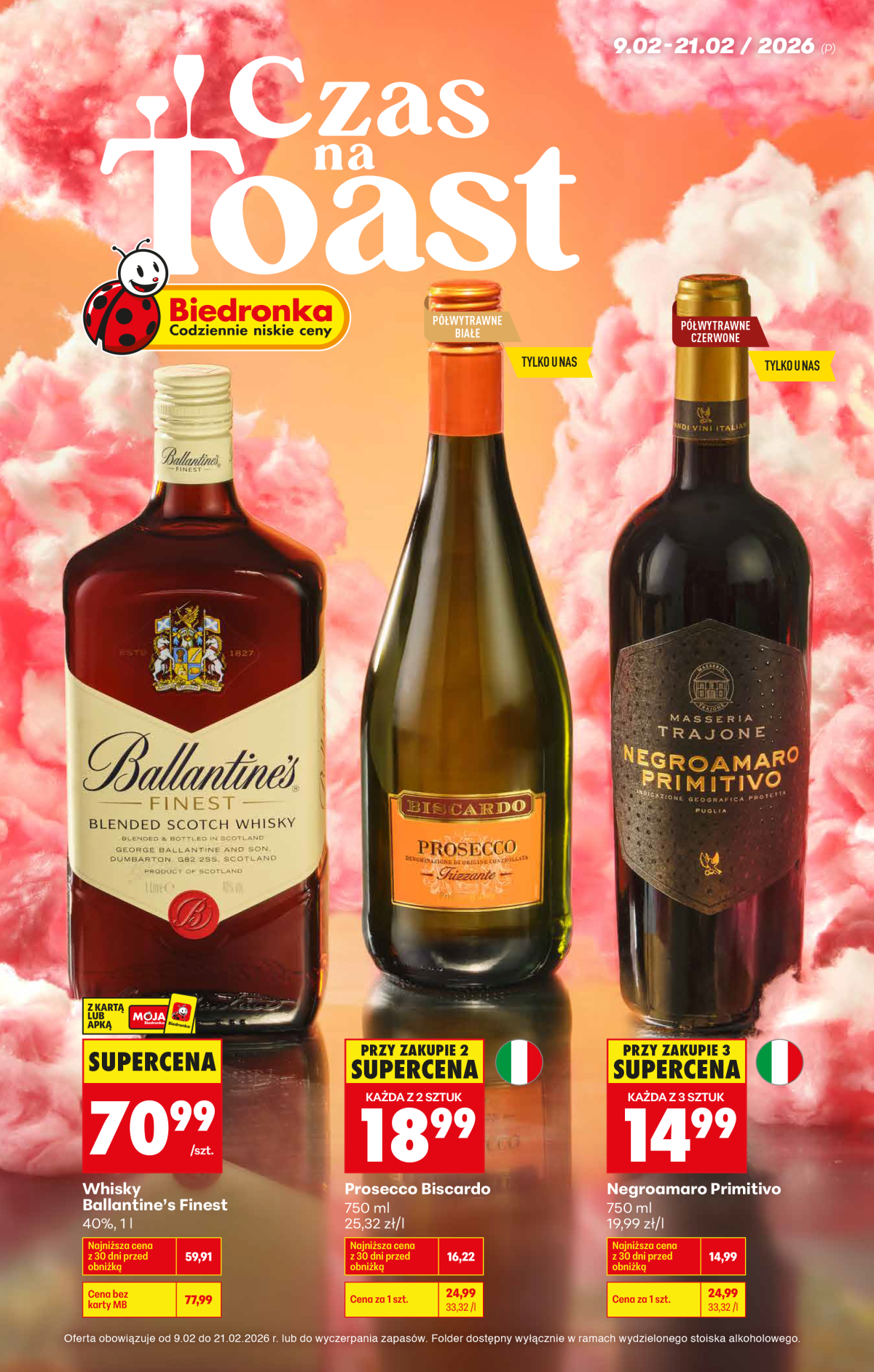 Biedronka - Czas na Toast leták platný od pondělí 09.02.2026 do soboty 21.02.2026