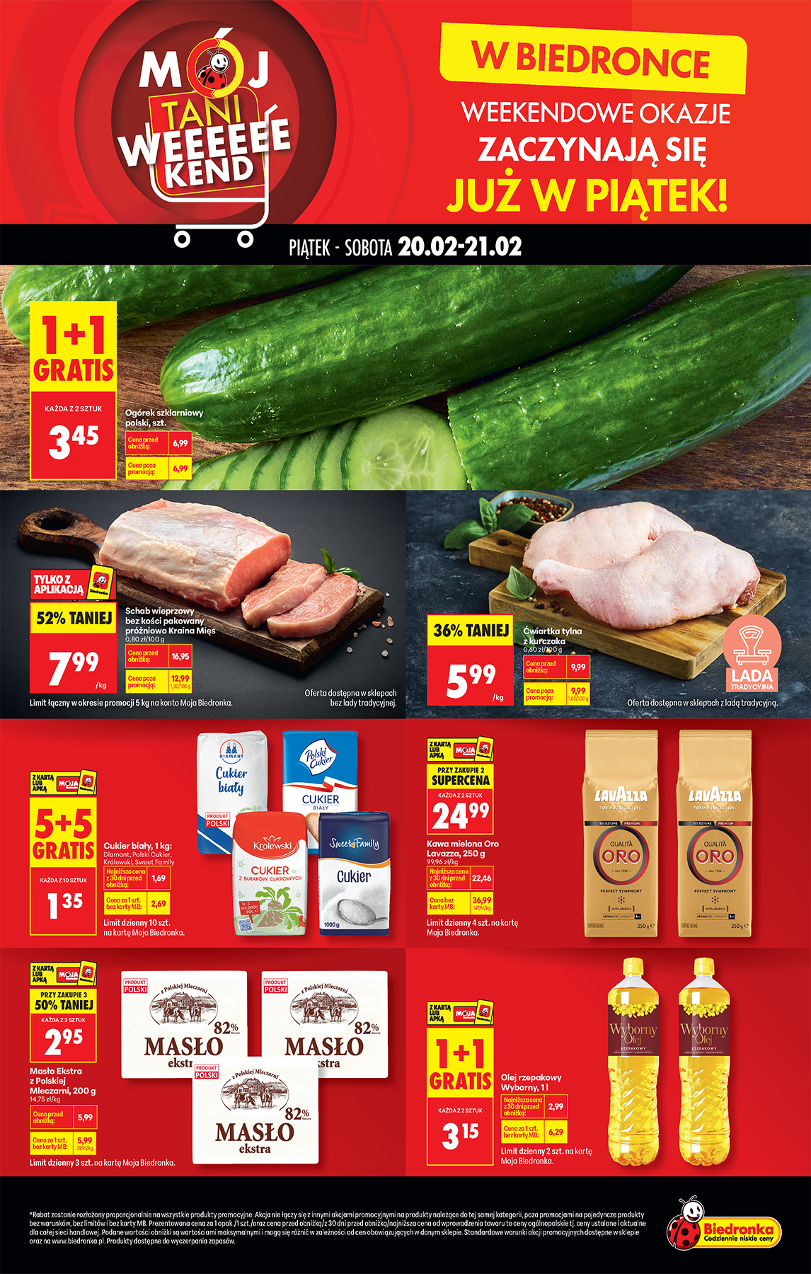 Biedronka - Tani weekend leták platný od pátku 20.02.2026 do soboty 21.02.2026