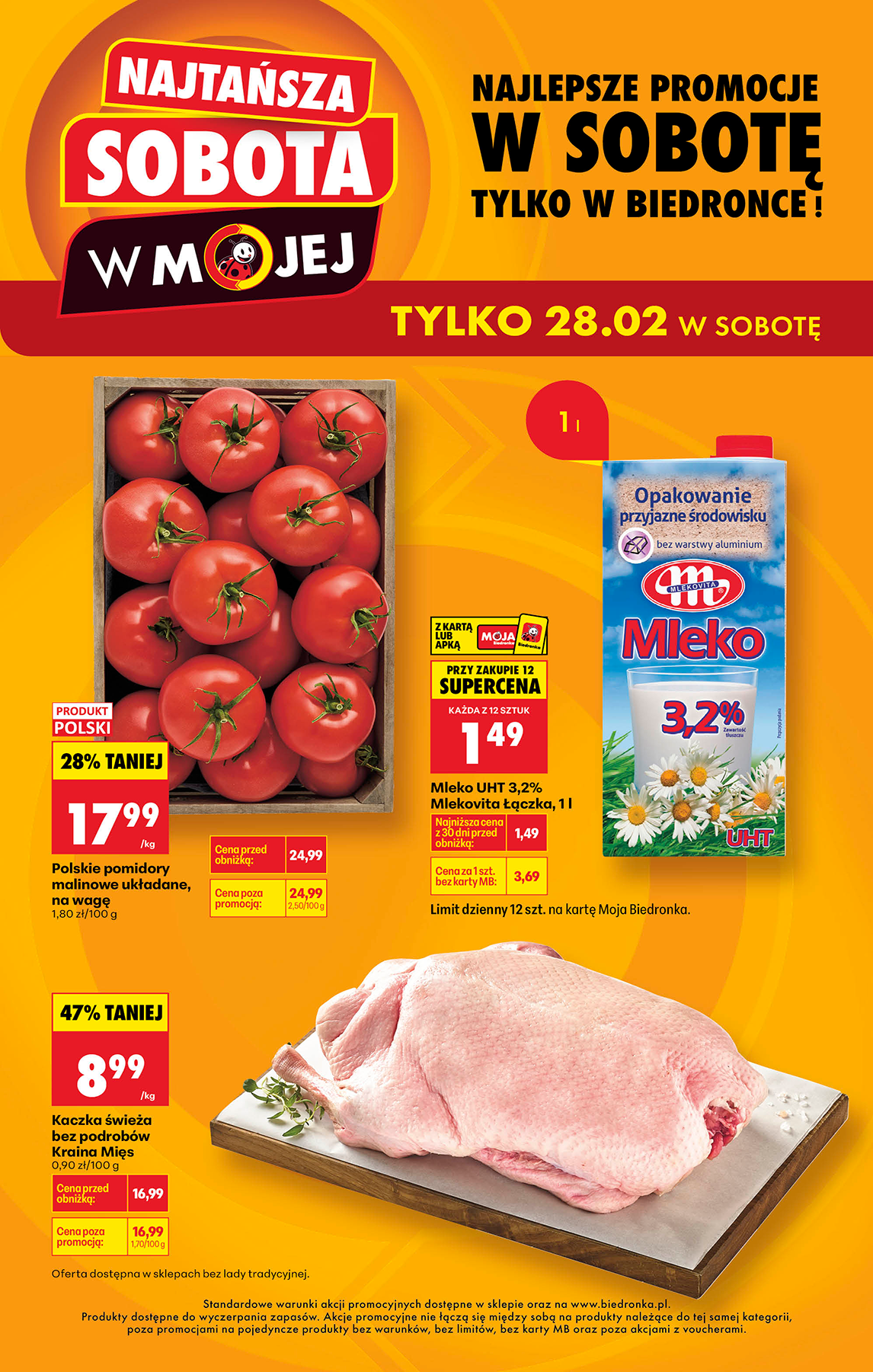 Biedronka - Najtańsza sobota leták platný od soboty 28.02.2026