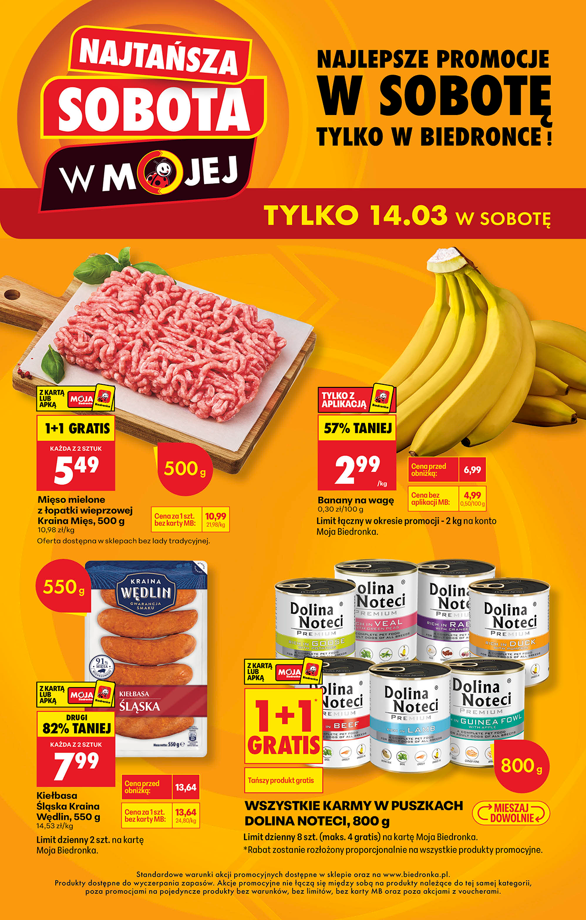 Biedronka - Najtańsza sobota leták platný od soboty 14.03.2026