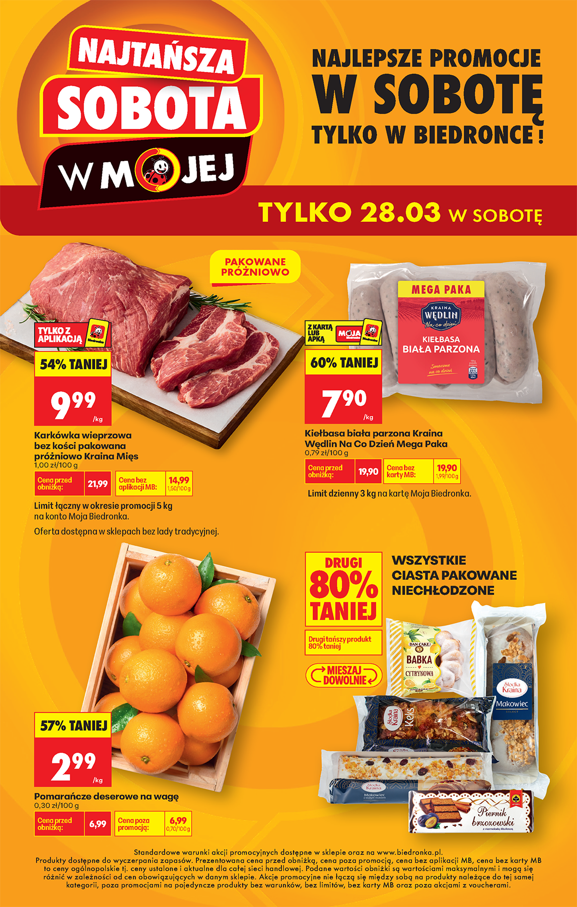 Biedronka - Najtańsza sobota leták platný od soboty 28.03.2026