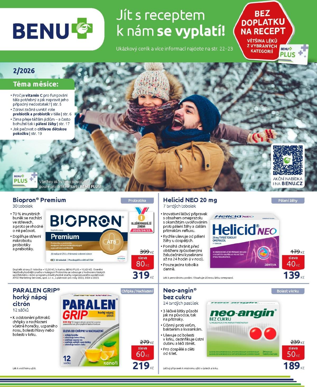 BENU Lékárna leták platný od neděle 01.02.2026 do soboty 28.02.2026