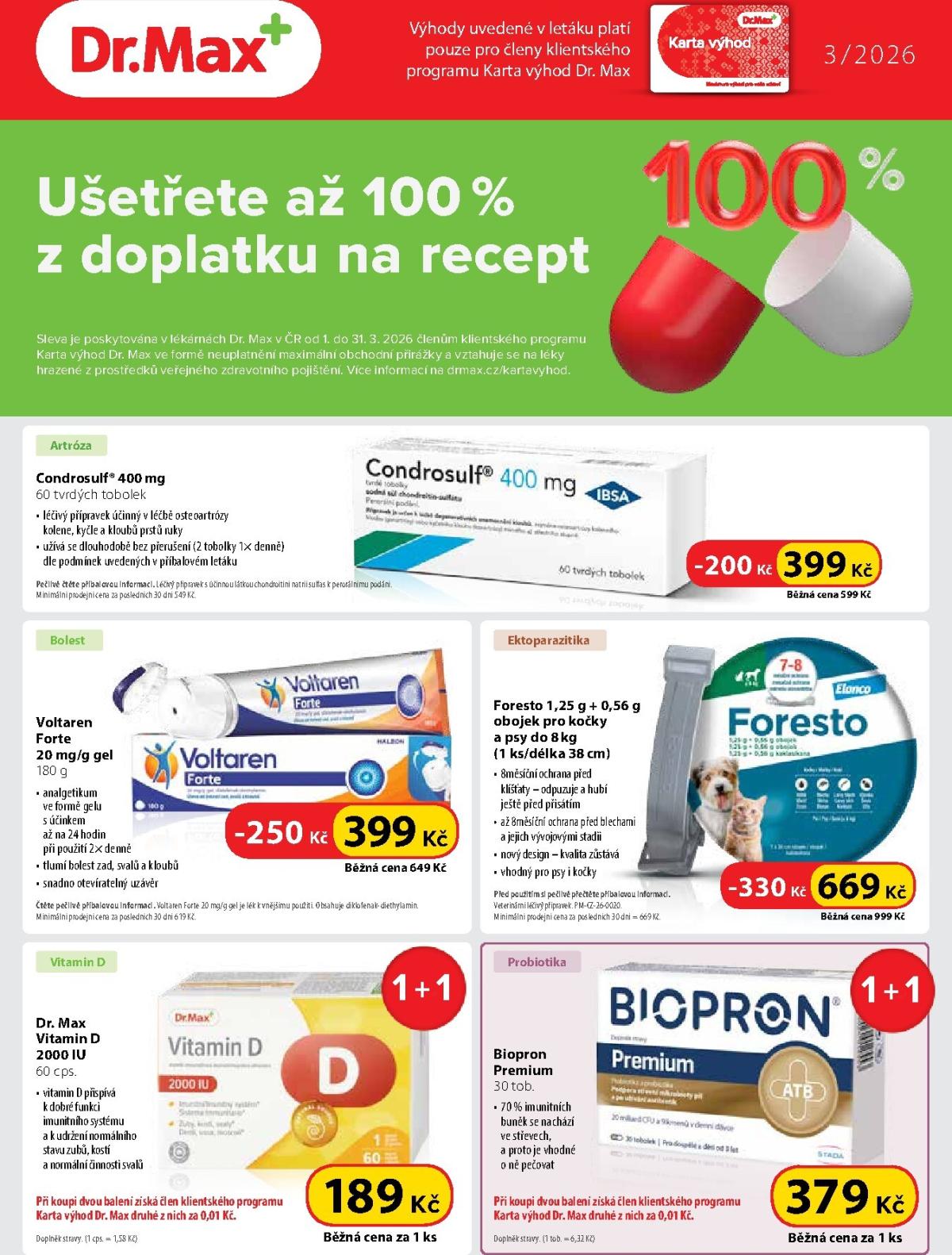 Dr. Max leták platný od neděle 01.03.2026 do úterý 31.03.2026