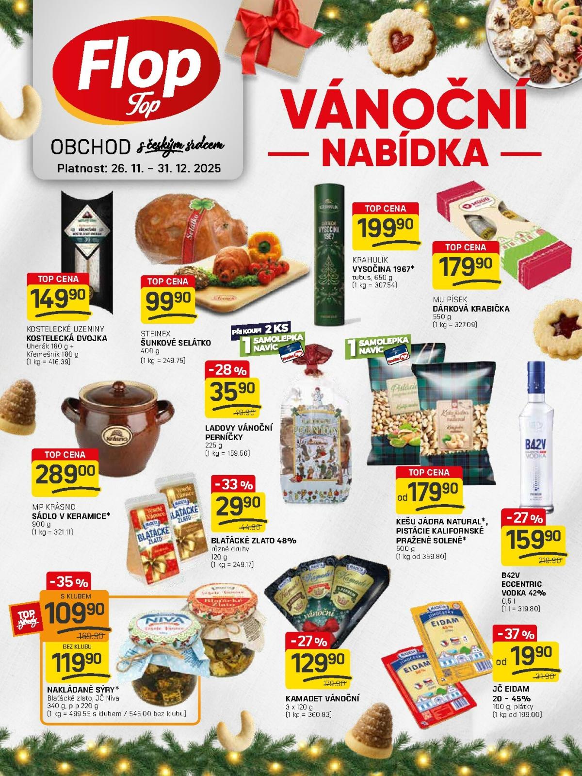 Aktuální leták Flop Top - Vánoční nabídka od 26.11. do 31.12.