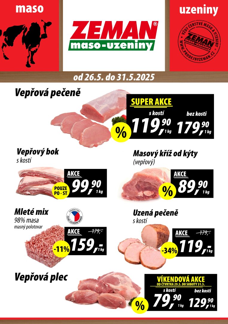 Leták Prodejny Zeman od 26.05. do 31.05.