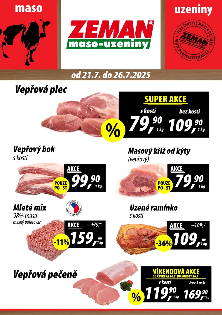 Leták Prodejny Zeman od 21.07. do 26.07.