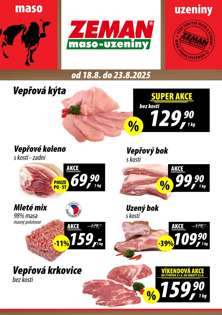 Leták Prodejny Zeman od 18.08. do 23.08.