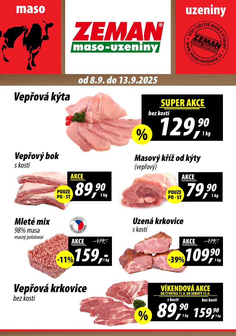 Leták Prodejny Zeman od 08.09. do 13.09.