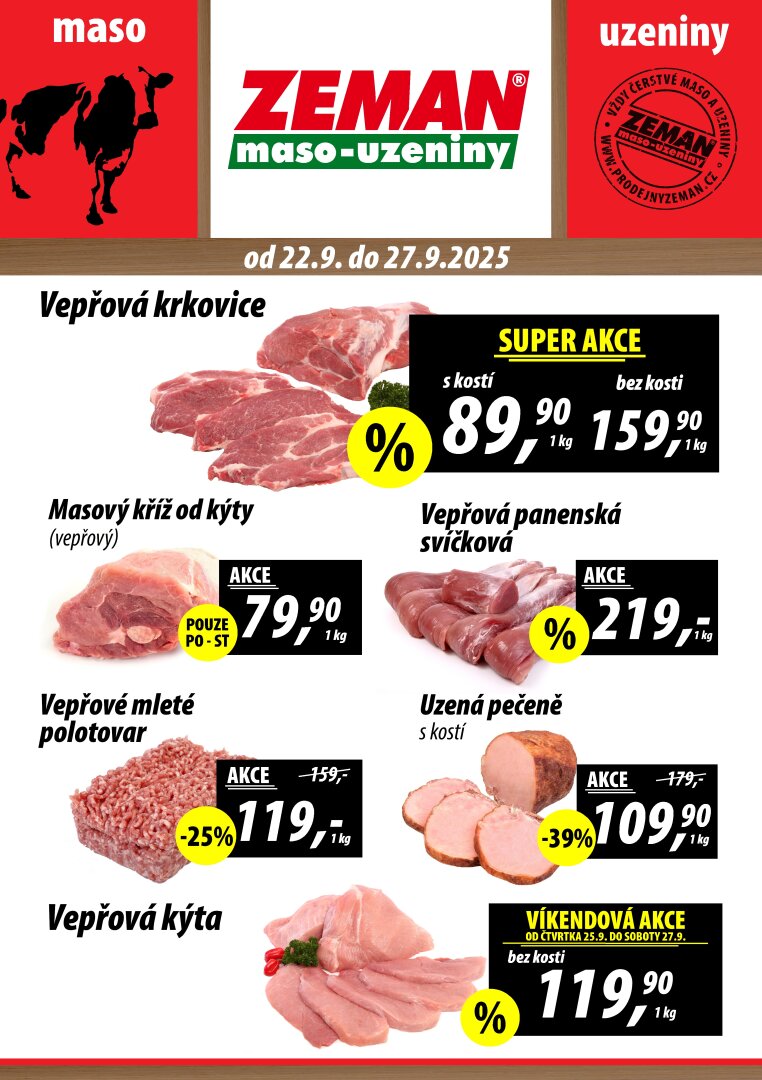 Leták Prodejny Zeman od 22.09. do 27.09.