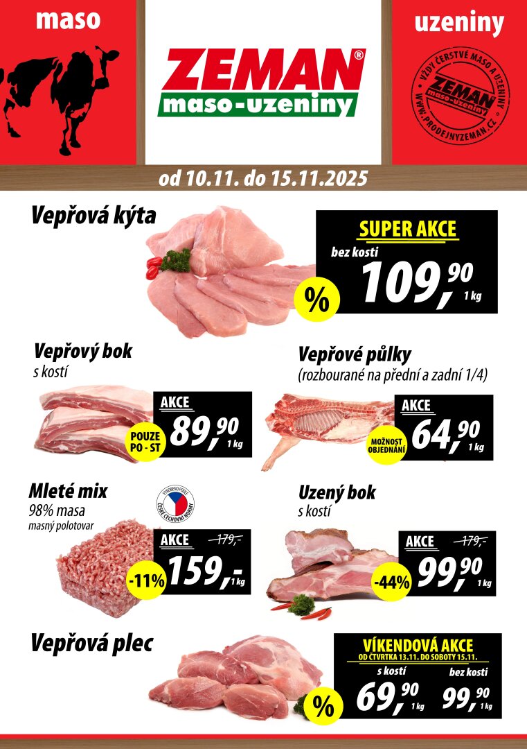Aktuální leták Prodejny Zeman od 10.11. do 15.11.