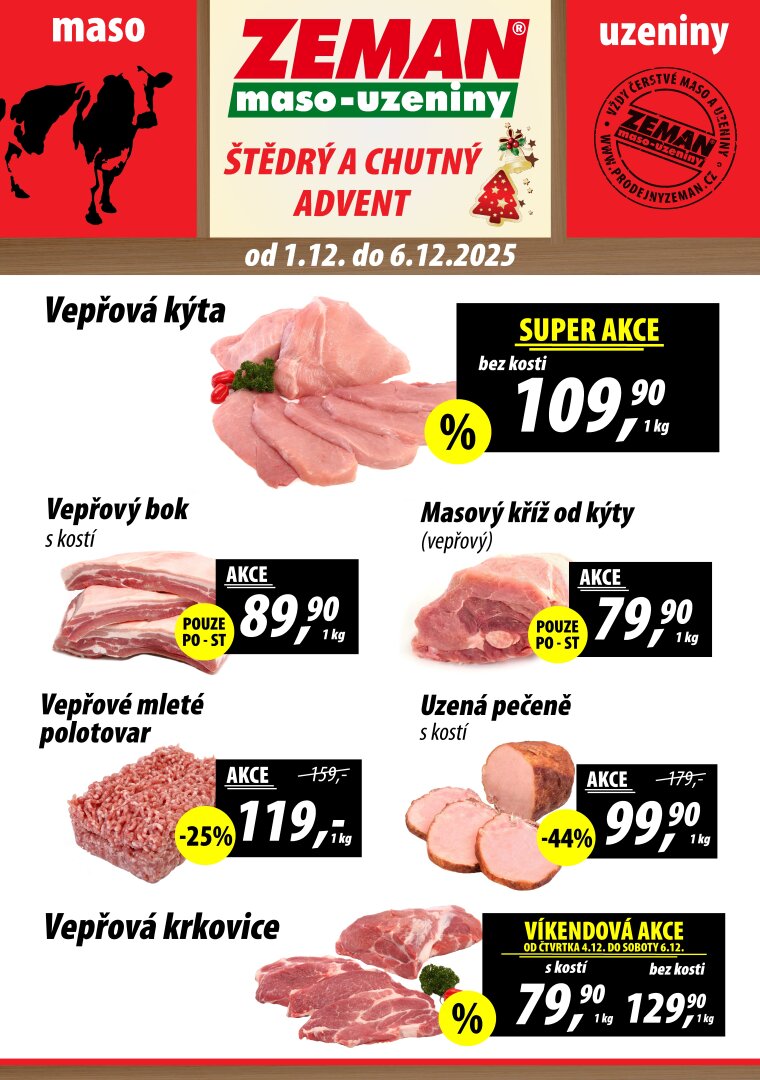 Aktuální leták Prodejny Zeman od 01.12. do 06.12.