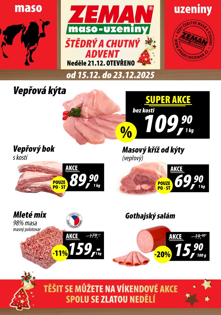 Aktuální leták Prodejny Zeman od 15.12. do 23.12.