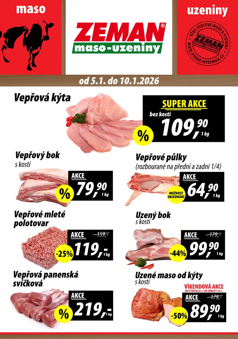 Aktuální leták Prodejny Zeman od 05.01. do 10.01.