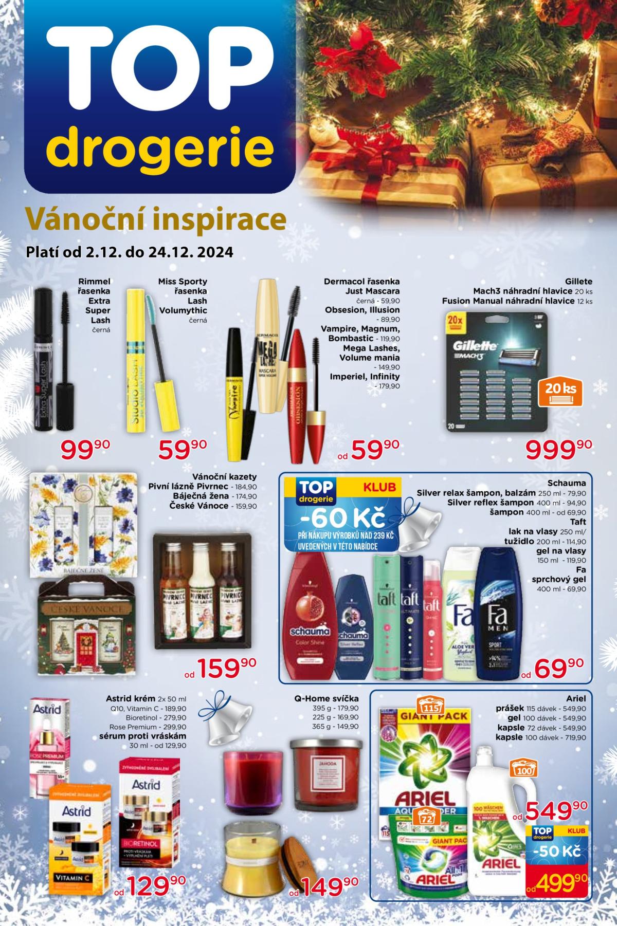 Leták Top drogerie - Vánoční inspirace od 02.12. do 24.12.