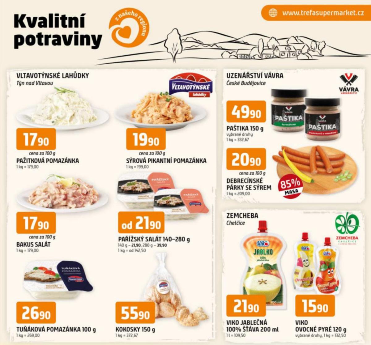 Leták Trefa - Kvalitní potraviny z našeho regionu od 11.06. do 17.06.