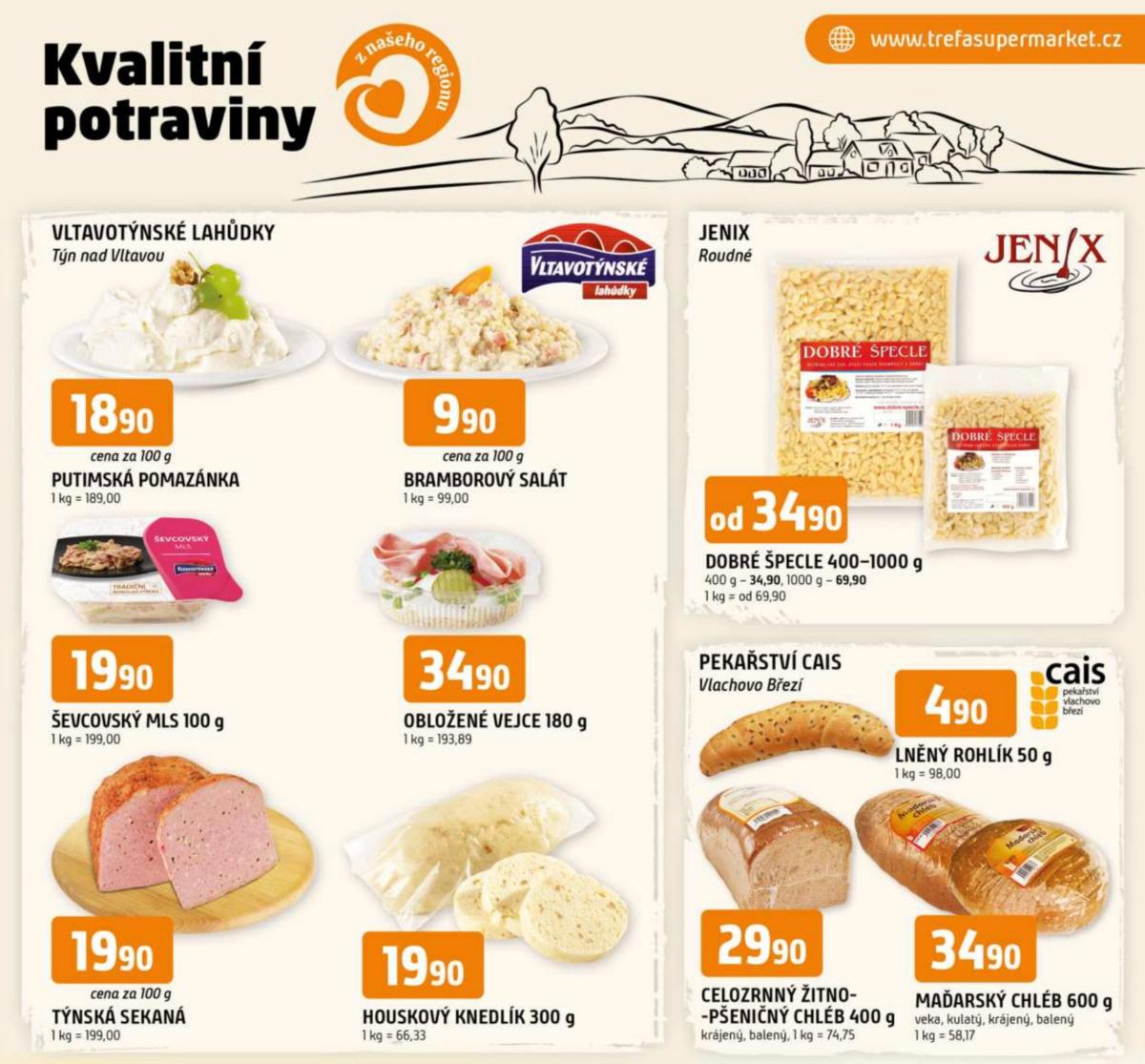 Leták Trefa - Kvalitní potraviny z našeho regionu od 18.06. do 24.06.