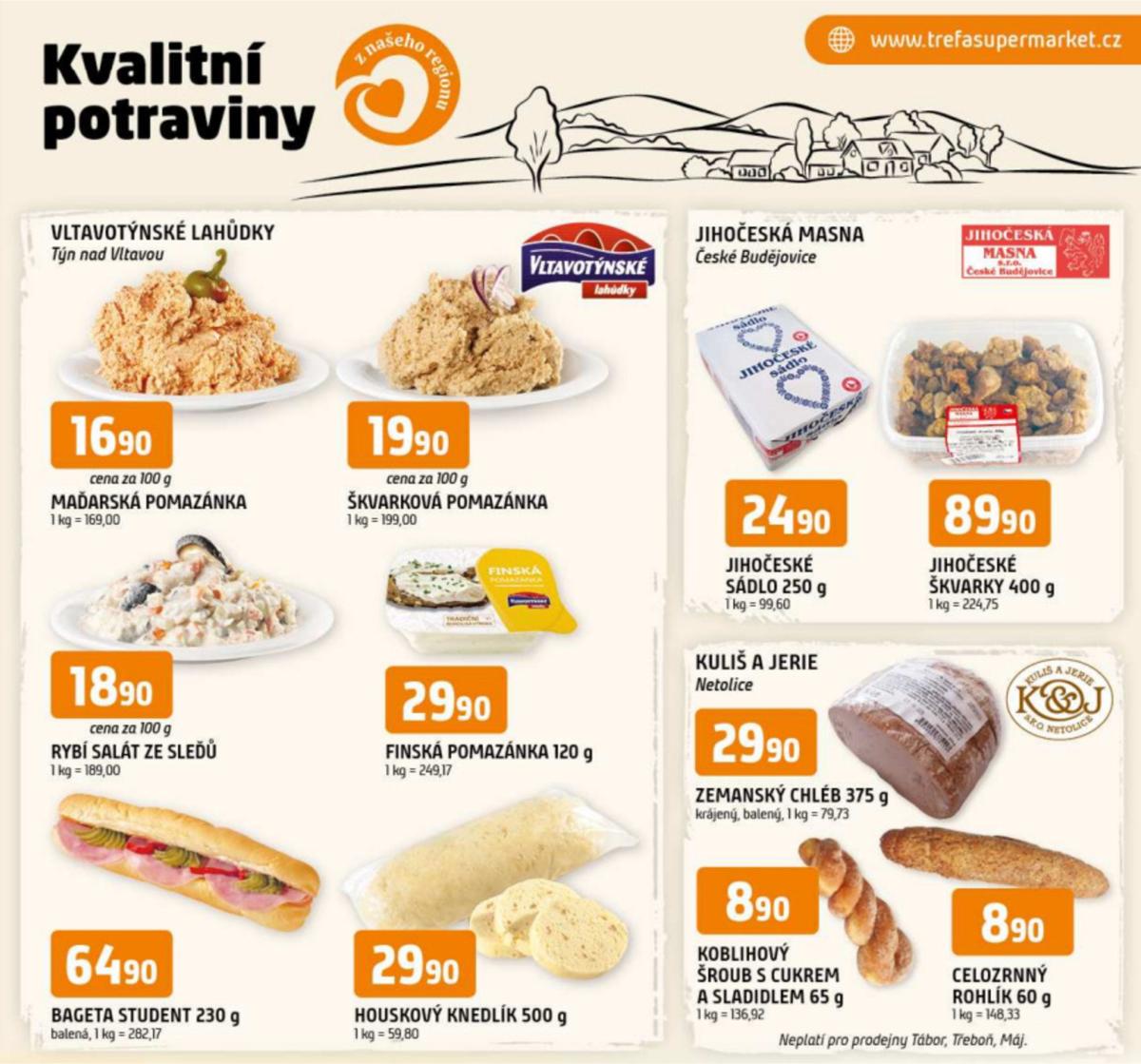 Leták Trefa - Kvalitní potraviny z našeho regionu od 09.07. do 15.07.