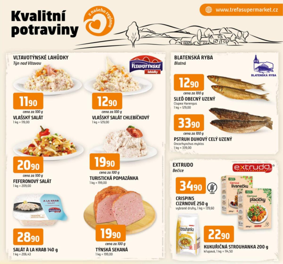 Leták Trefa - Kvalitní potraviny z našeho regionu od 16.07. do 22.07.