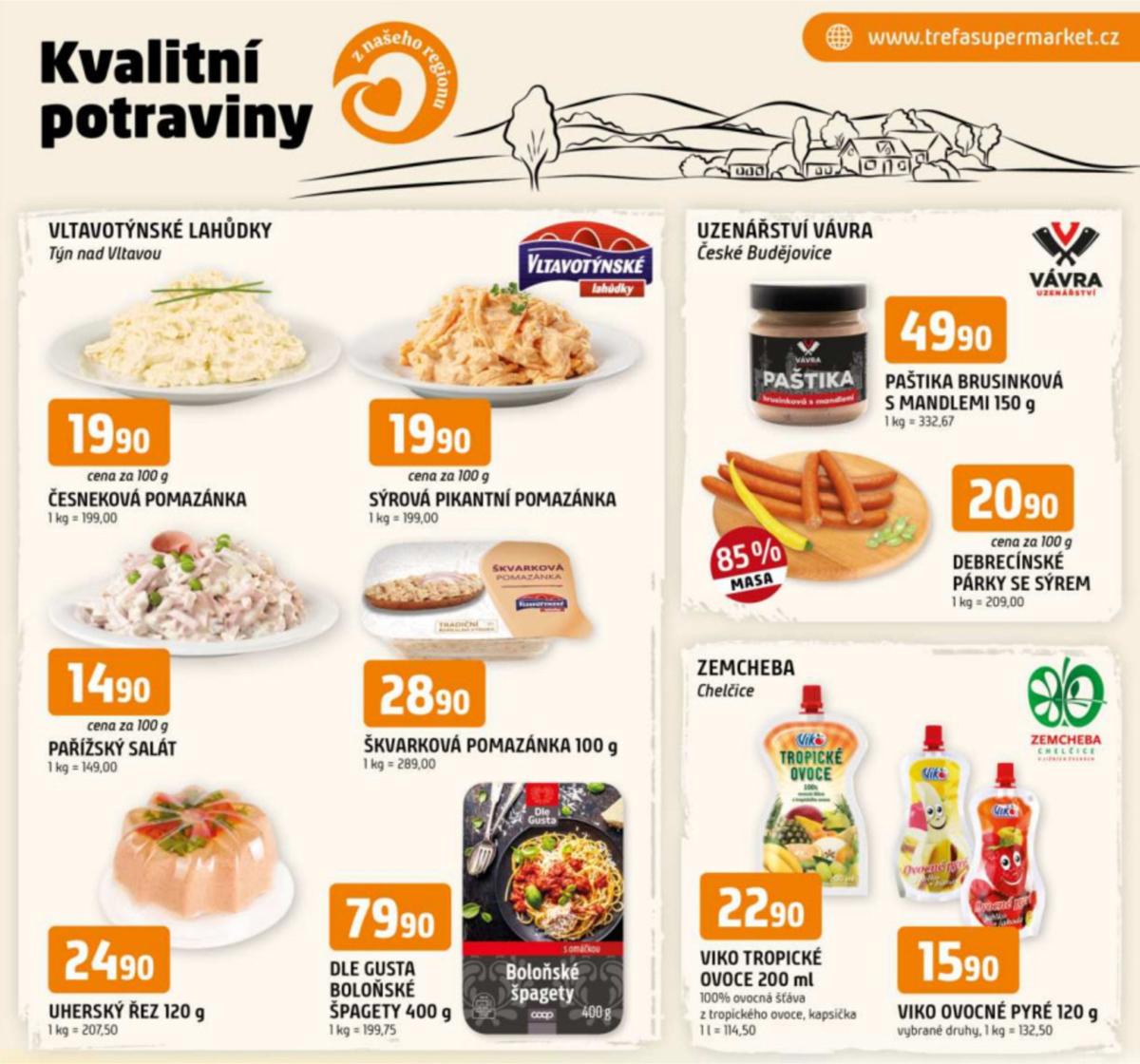 Leták Trefa - Kvalitní potraviny z našeho regionu od 23.07. do 29.07.