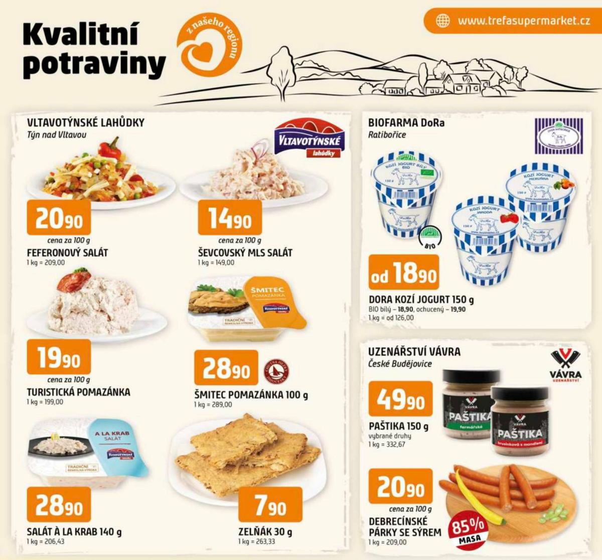Leták Trefa - Kvalitní potraviny z našeho regionu od 27.08. do 02.09.