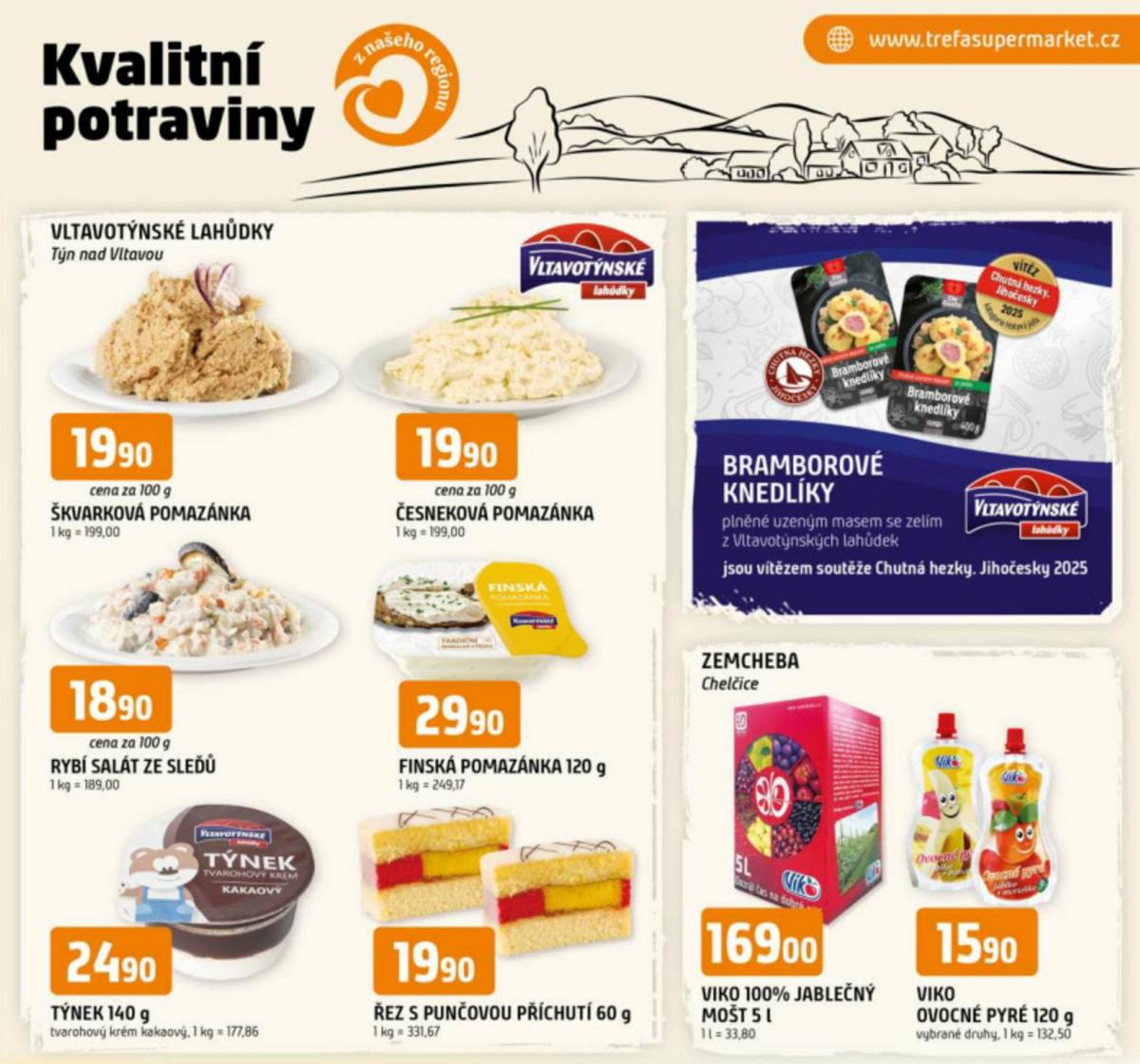 Leták Trefa - Kvalitní potraviny z našeho regionu od 03.09. do 09.09.