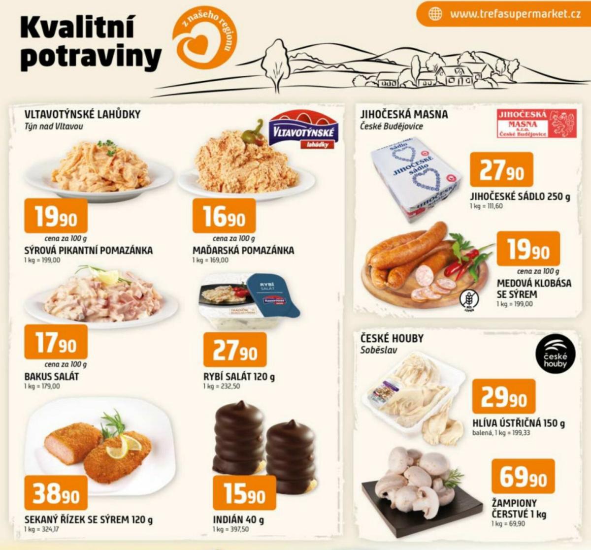 Leták Trefa - Kvalitní potraviny z našeho regionu od 01.10. do 07.10.