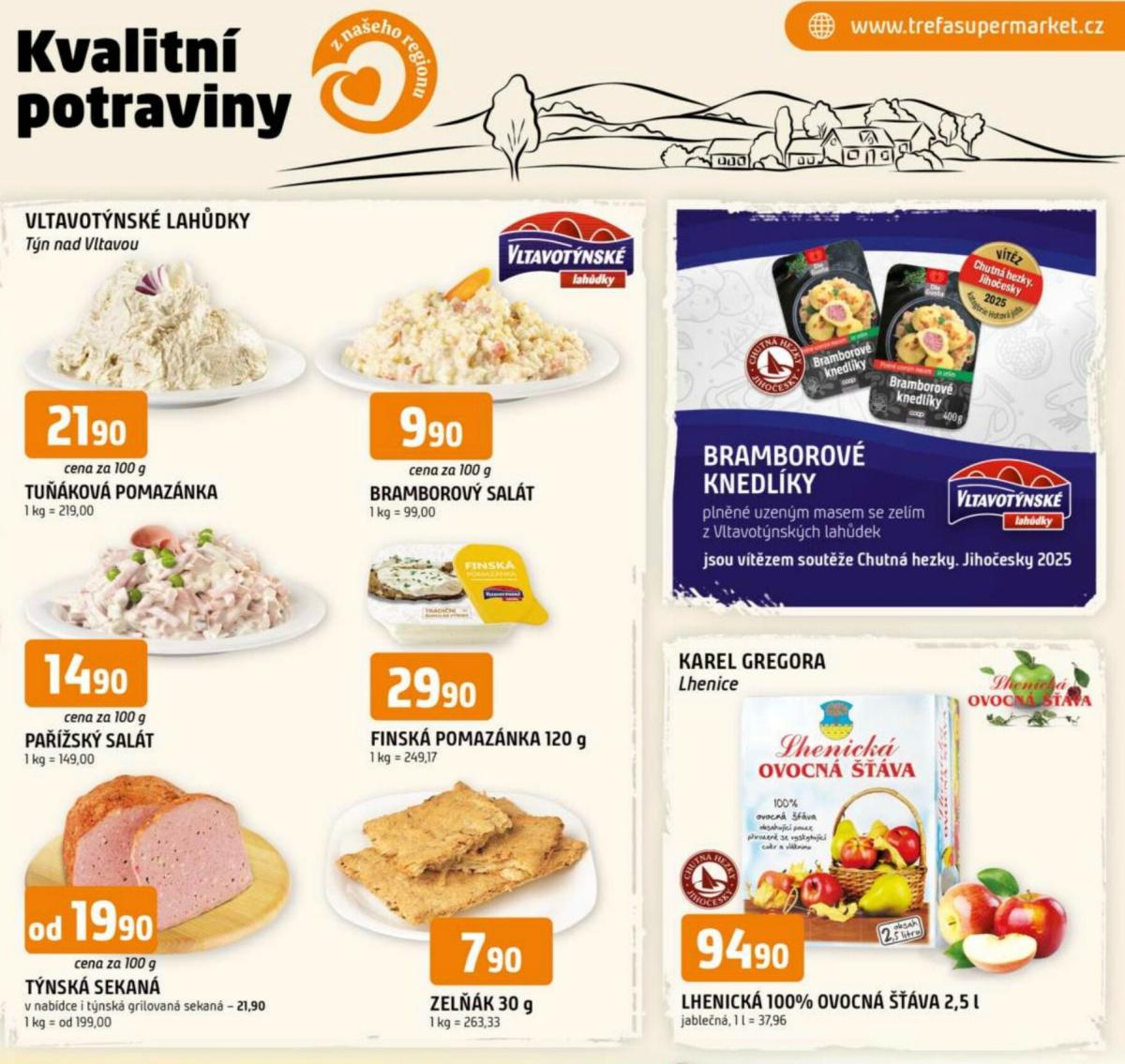 Aktuální leták Trefa - Kvalitní potraviny z našeho regionu od 08.10. do 14.10.