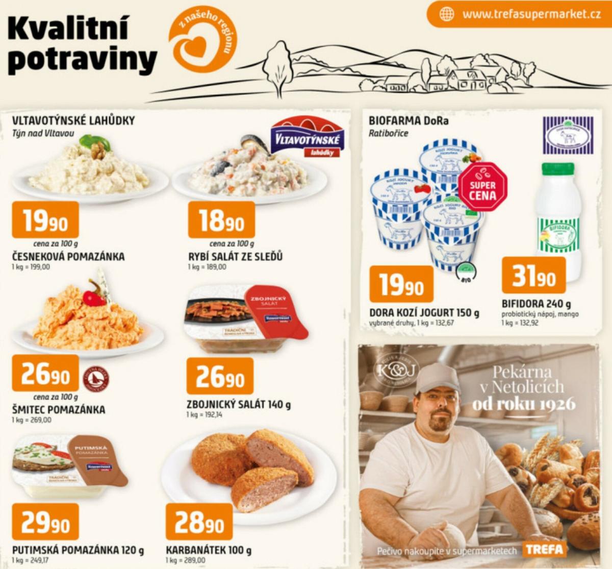 Aktuální leták Trefa - Kvalitní potraviny z našeho regionu od 29.10. do 04.11.
